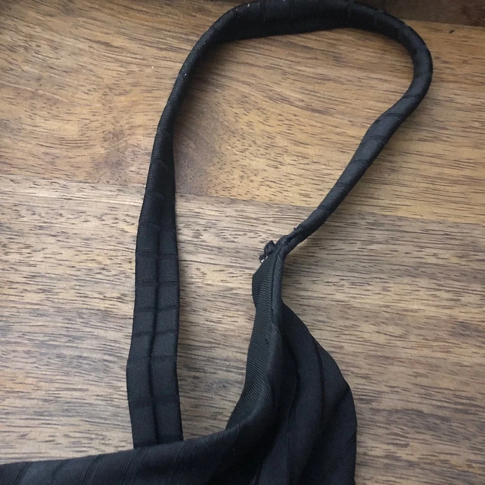 aerie Black Ribbed Underwire Bikini Top